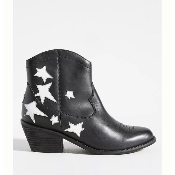 Seychelles Womens Under The Stars Cowboy Leather Ankle Boots Black Size US 7 - Picture 2 of 10